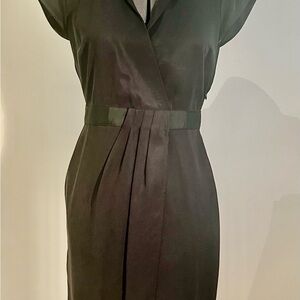 Elie Tahari Black knee length, faux wrap Dress